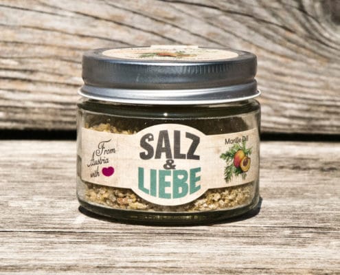 Salz und Liebe - Marille- Aprikose Dill - Bergsalz - Grobes Grillsalz
