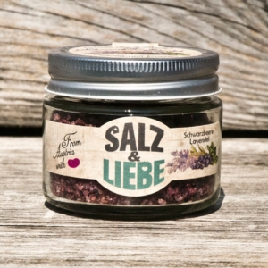 Salz und Liebe - Schwarzbeere- Blaubeere Lavendel Bergsalz - Grobes Grillsalz